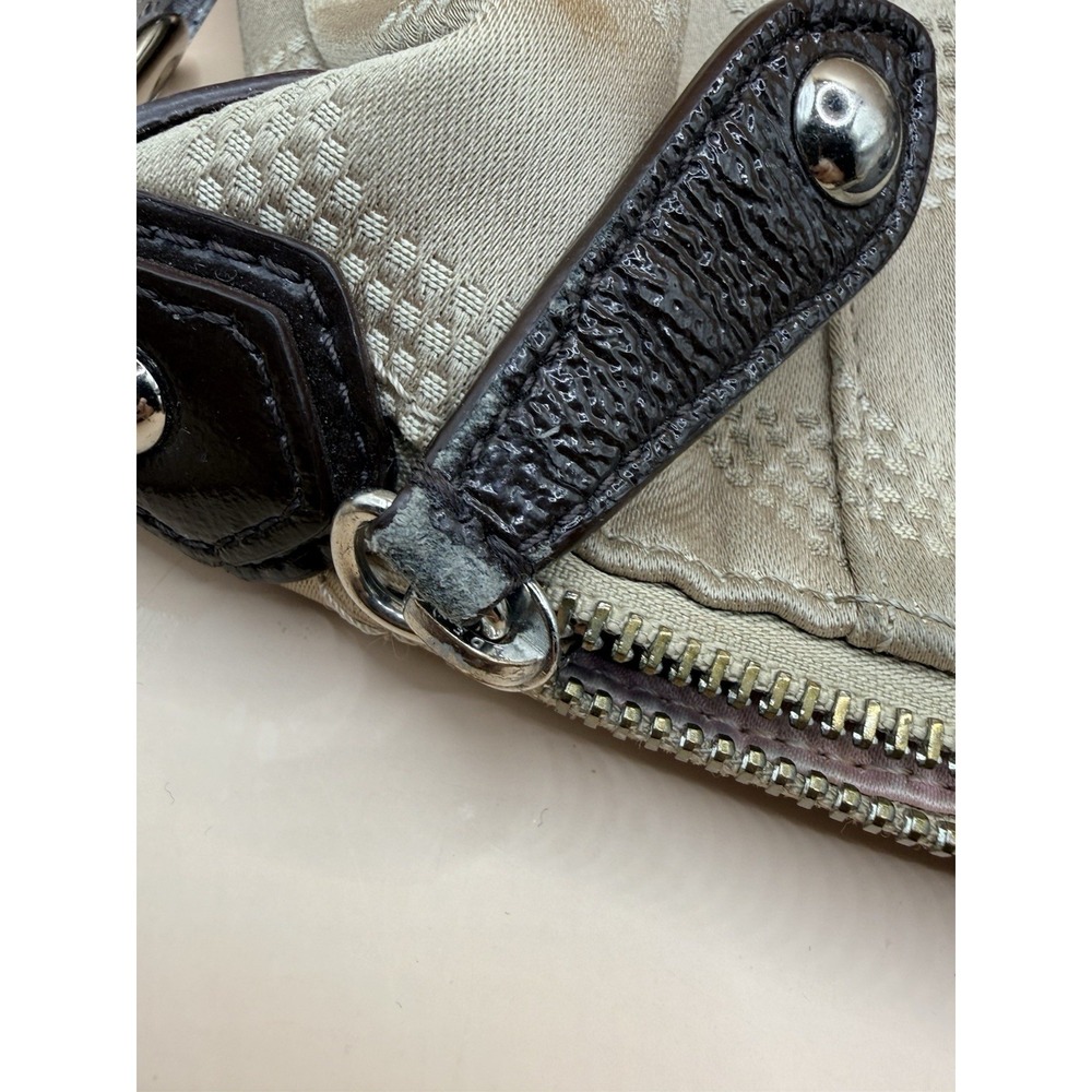 Coach Ashley Dotted OP Art Satchel Hand Bag Purse F20027 Brown-read description - Picture 8 of 16